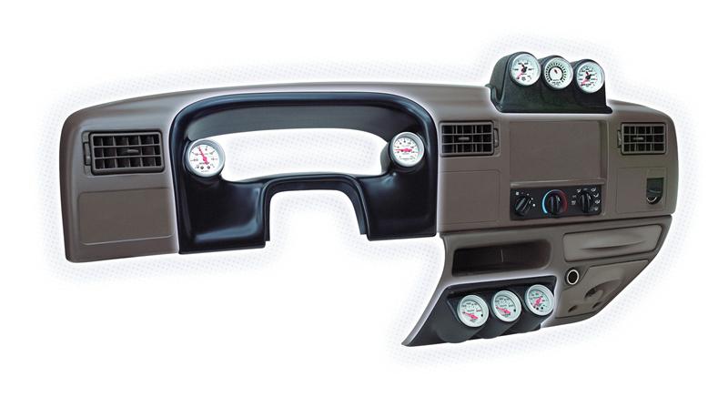 Autometer 99-03 Ford Super Duty 52mm Black Triple Under Dash Pod