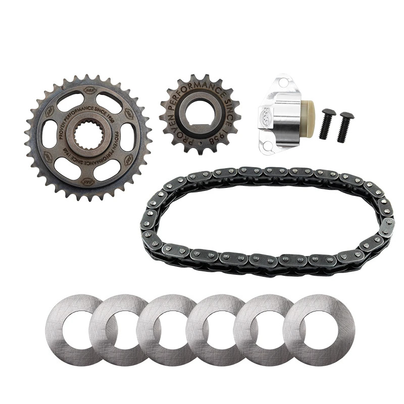S&S Cycle 2017+ M8 Camshaft Chain Drive Kit - Incl. Chain, Sprockets, Shims, & Cam Chain Tensioner