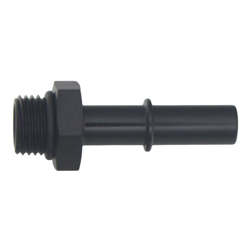 DeatschWerks 6AN ORB Male to 3/8in Male EFI Quick Connect Adapter - Anodized Matte Black thumbnail 2