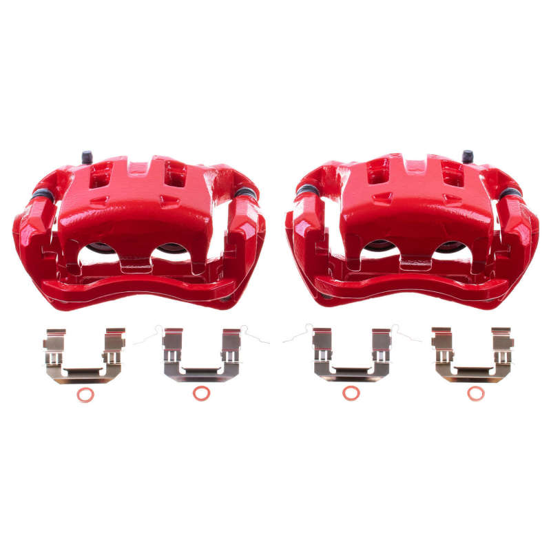 Power Stop 08-11 Nissan Pathfinder Front Red Calipers w/Brackets - Pair thumbnail 2