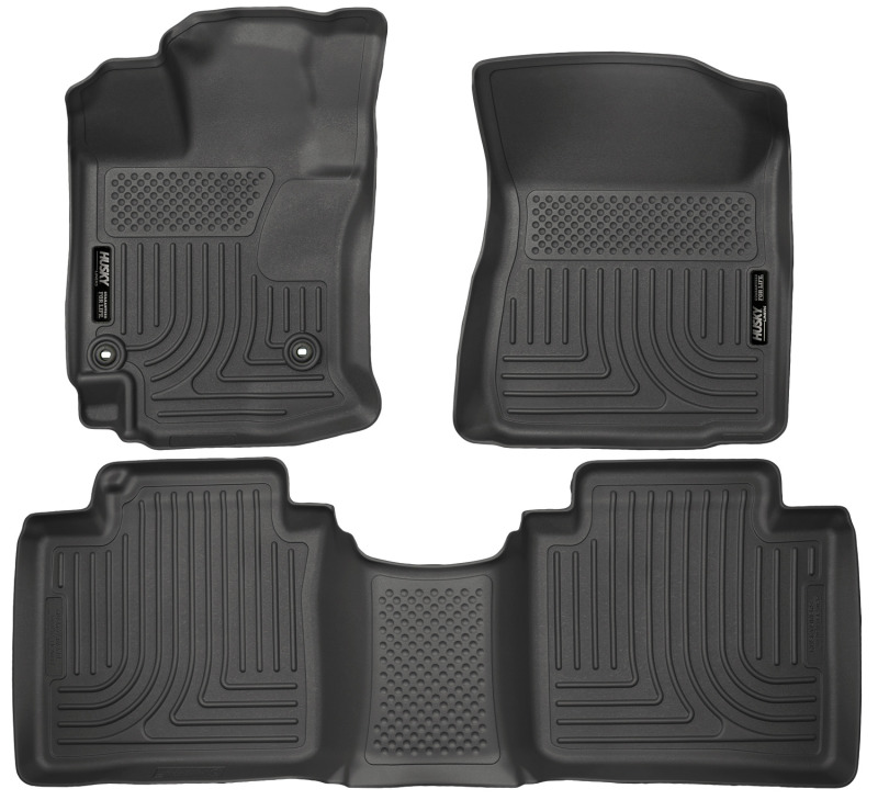 Husky Liners 15 Toyota Venza WeatherBeater Front & Second Row Tan Floor Liners Black thumbnail 5