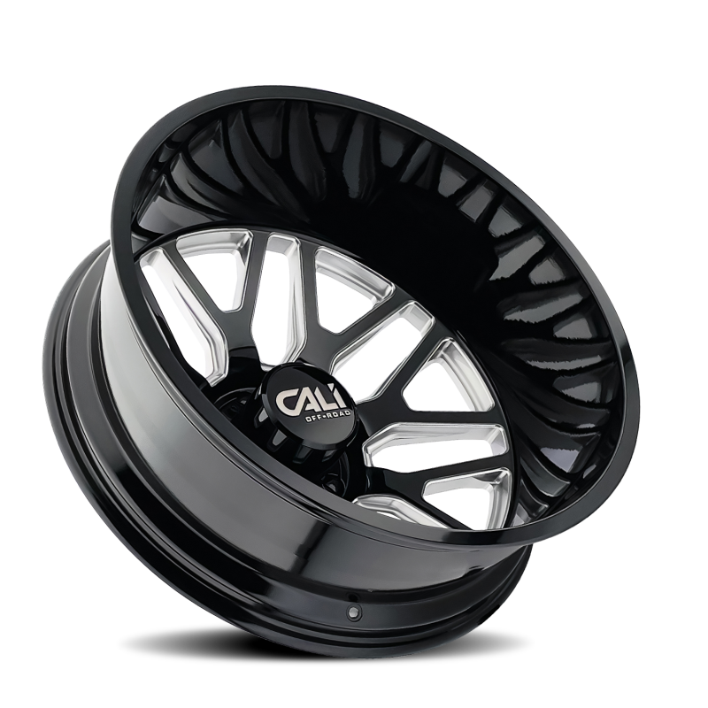 Cali Off-Road 9115D Invader Dually 24x8.25 / 8x165.1 BP / -232mm OS / 121.3mm Hub Gls Blk Mill Wheel