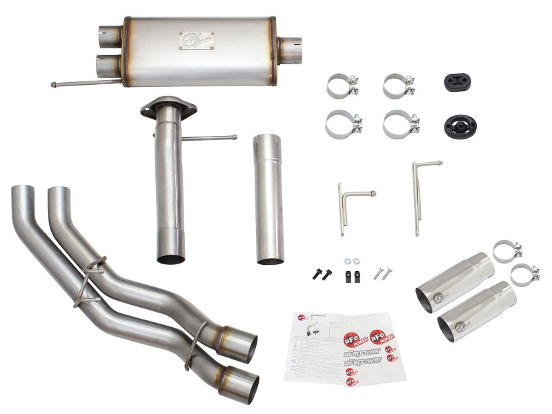 aFe Rebel Exhausts 3in SS Cat-Back 09-14 Ford F-150 4.6/5.0/5.4L w/ Polished Tips thumbnail 5