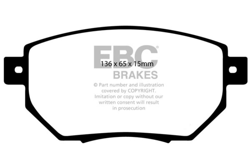 EBC 03-05 Infiniti FX35 3.5 Yellowstuff Front Brake Pads thumbnail 5