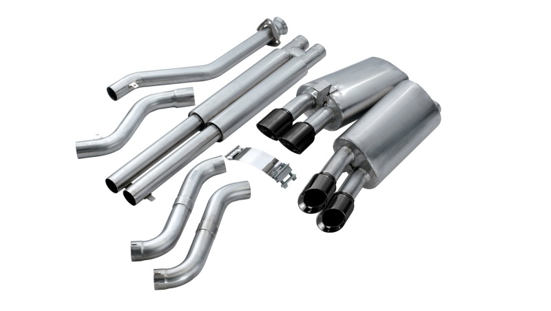Corsa 1992-1995 Chevrolet Corvette C4 5.7L V8 LT1 Sport Cat-Back Exhaust w/ Twin 3.5in Black Tips thumbnail 9