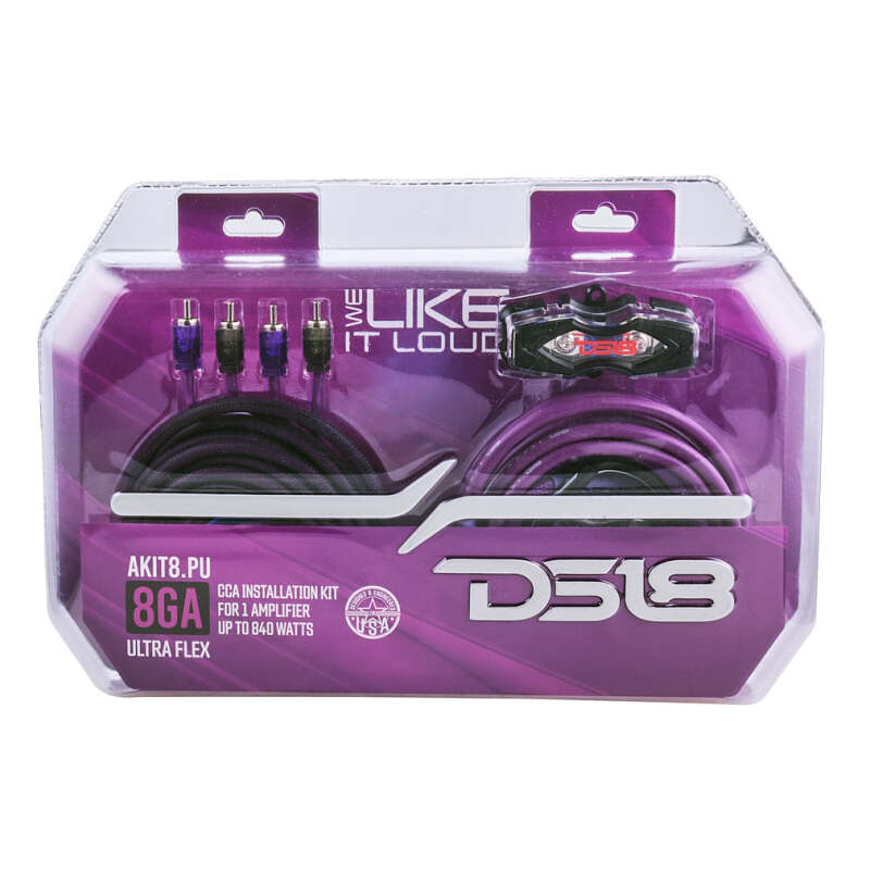 DS18 8-GA Amplifier Install Kit Advance- Purple thumbnail 4