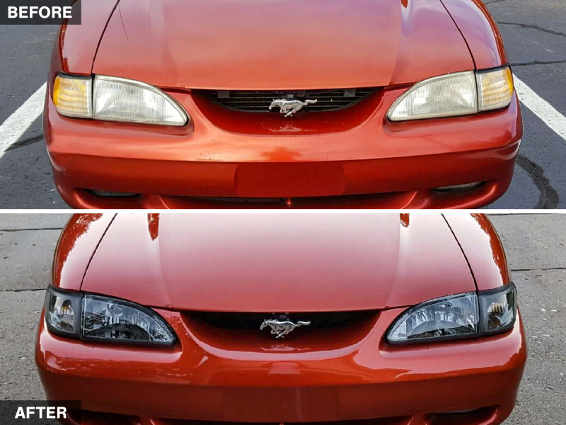 Raxiom 94-98 Mustang Axial Series Cobra Style Headlights- Black Housing (Clear Lens) thumbnail 8