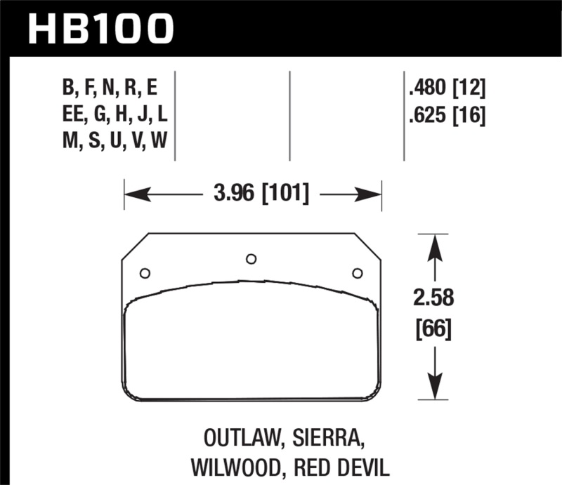 Hawk Wilwood Dynalite Caliper HP+ Street Brake Pads thumbnail 6