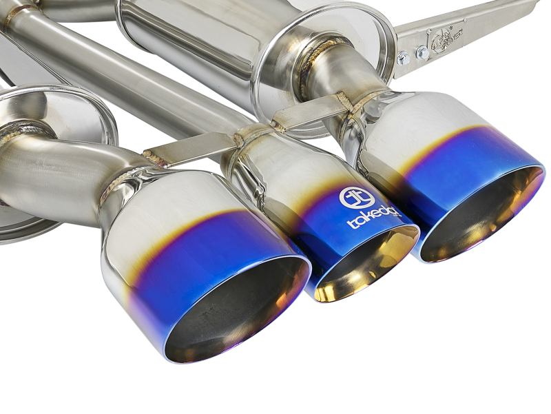 aFe Takeda 3in 304 SS Cat-Back Exhaust w/ Blue Flame Tips 2017+ Honda Civic Type R I4 2.0L (t) thumbnail 6