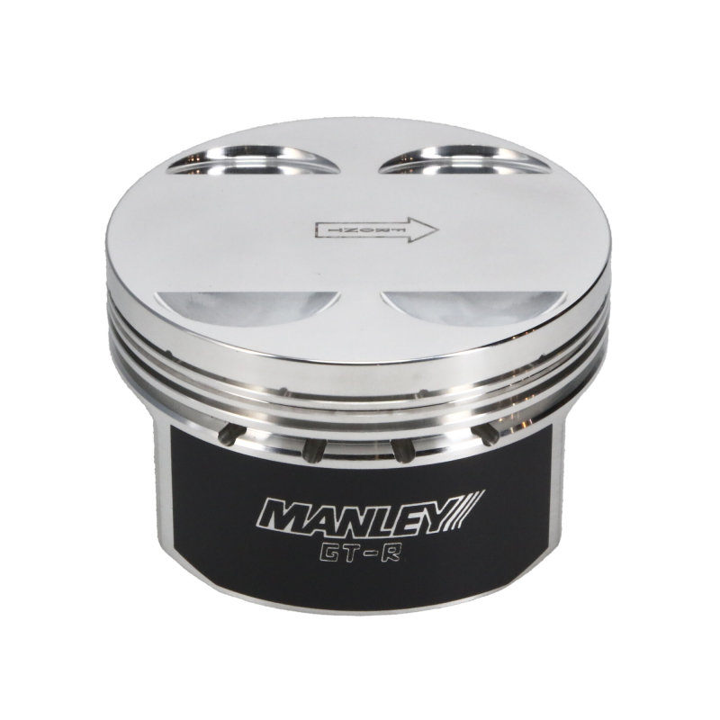 Manley Nissan GTR VR38DETT 98mm Bore 88.4mm Stroke -2cc Dish Turbo Tuff Piston Set w/ Rings thumbnail 6