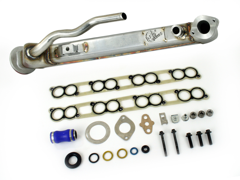 aFe EGR Coolers for 2004-2007 F-350 SUPER DUTY, F-250 2004-2005 EXCURSION - 46-90077 Cooler, Square Hookup, Stainless Steel, Natural, Ford, 6.0L Powerstroke Diesel, With Gaskets, Kit thumbnail 9