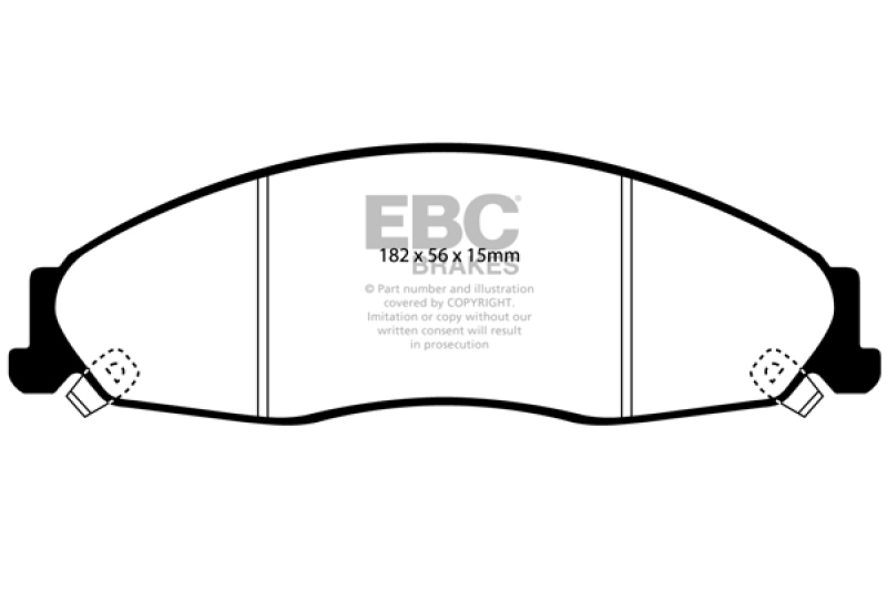 EBC 02-05 Cadillac CTS 2.6 Ultimax2 Front Brake Pads thumbnail 3