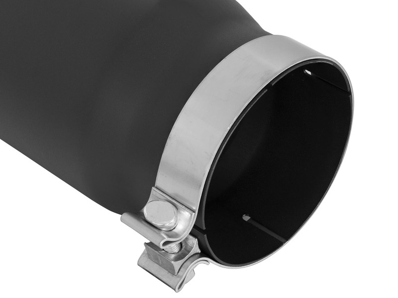 aFe Power MACH Force-Xp 5in In x 6in Out x 15in L Bolt-On 409 SS Exhaust Tip - Black thumbnail 6