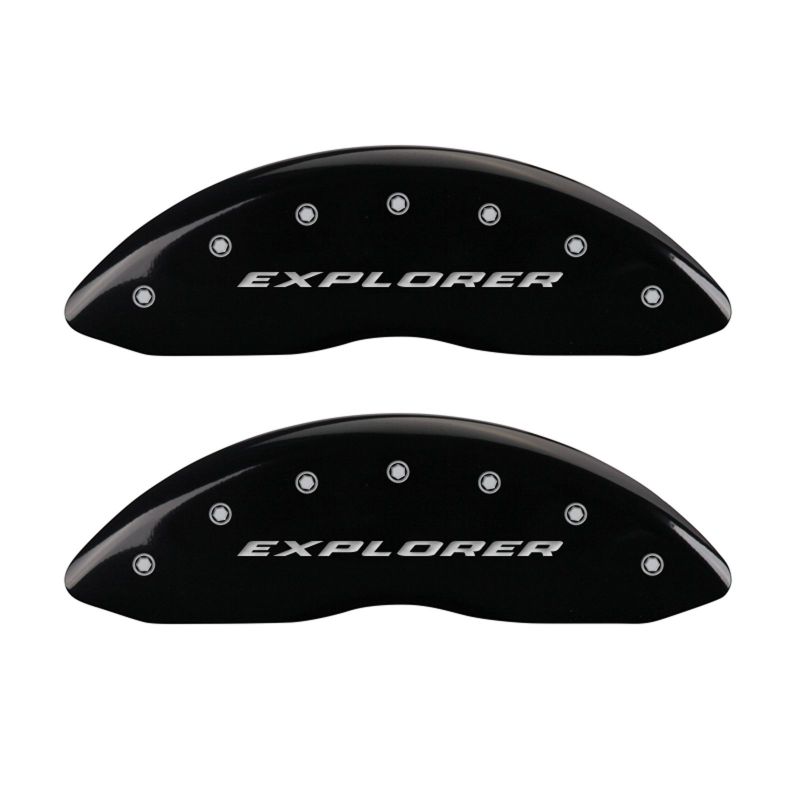 MGP 4 Caliper Covers Engraved Front & Rear Explorer Black finish silver ch thumbnail 7