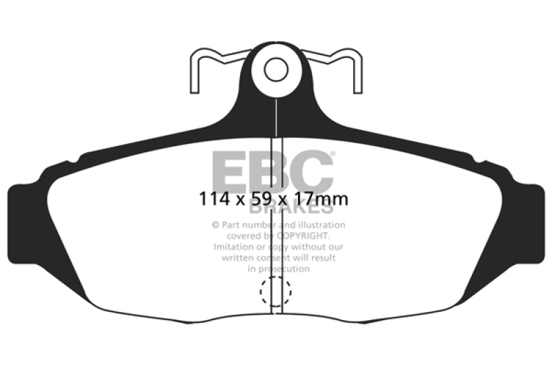 EBC 87-93 Ford Mustang 5.0 Yellowstuff Rear Brake Pads thumbnail 3