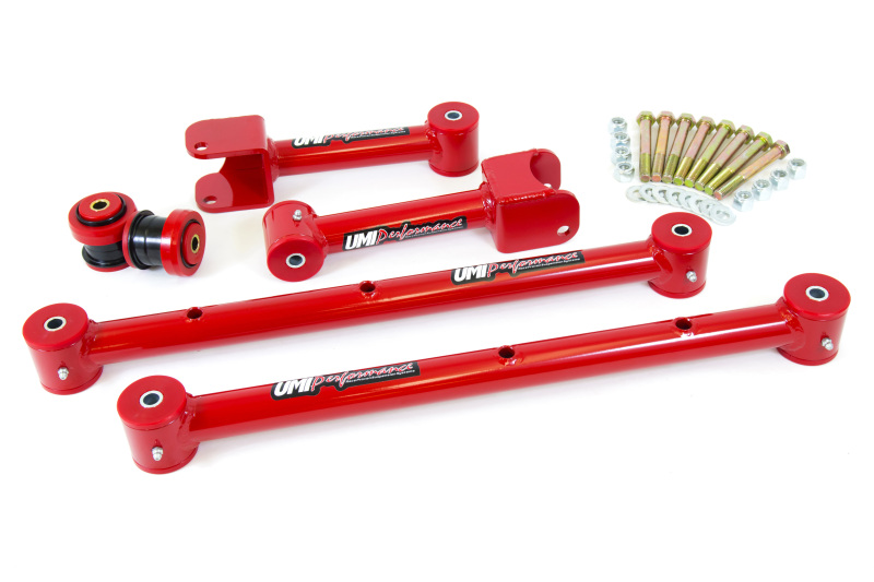 Rear A-Body kit: tubular control arms, bushings & hardware for strength.