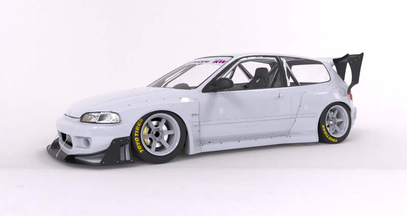 GReddy Pandem 92-98 Honda Civic Hatchback (EG) Rocket Bunny Full Wide-Body Aero Kit V1.5 thumbnail 4