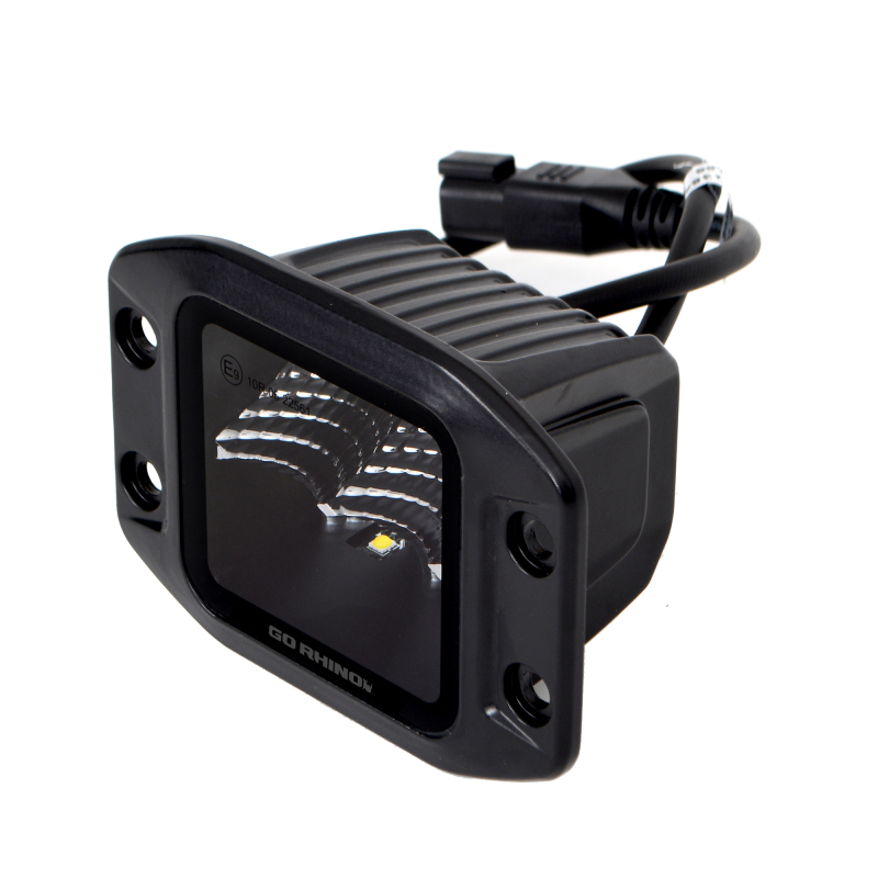 Go Rhino Xplor Blackout Series Cube LED Flood Light Kit (Flush Mount) 3x3 - Blk (Pair) thumbnail 9