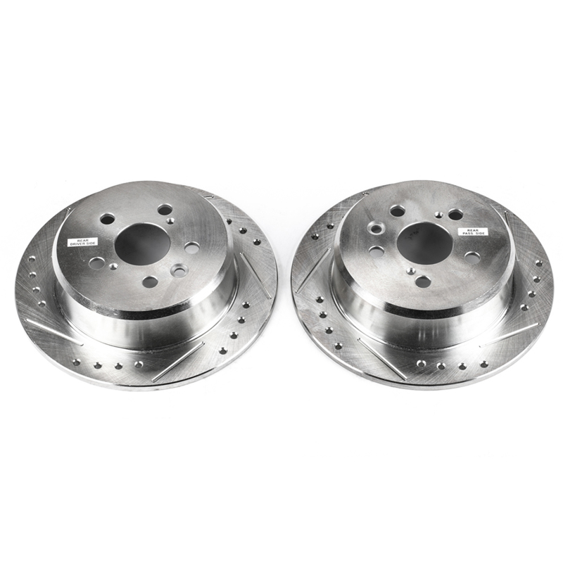 Power Stop 95-99 Toyota Celica Rear Evolution Drilled & Slotted Rotors - Pair thumbnail 2