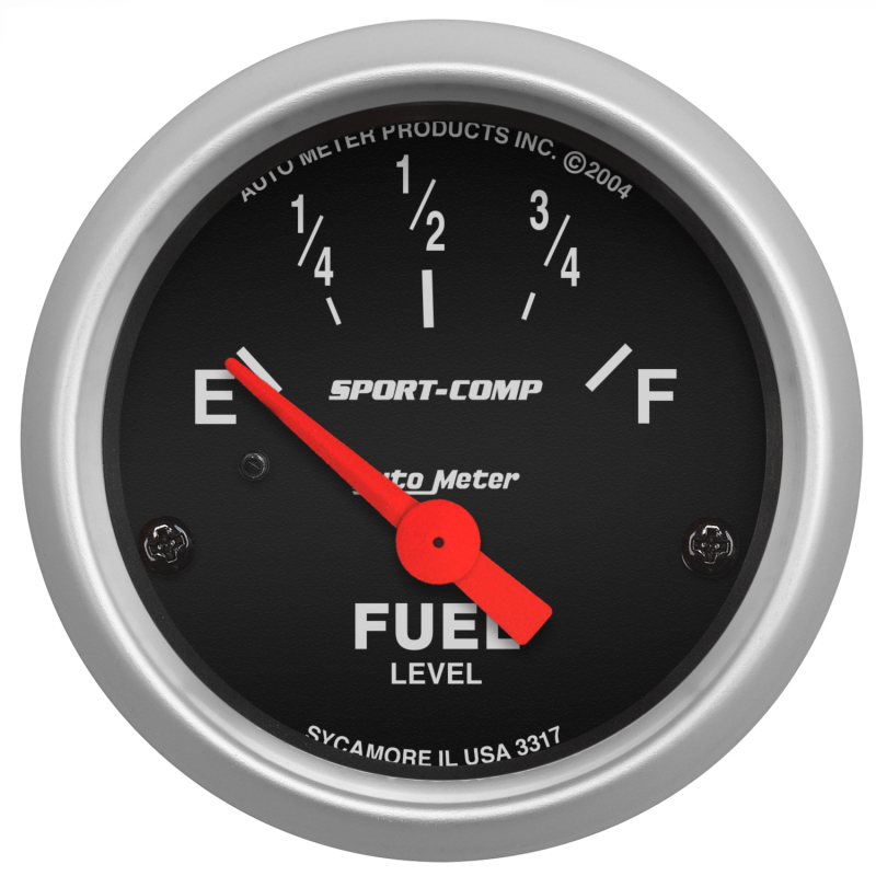Autometer 2-1/16in 0 OHM E to 30 OHM F Electric Sport-Comp Fuel Level Gauge thumbnail 4