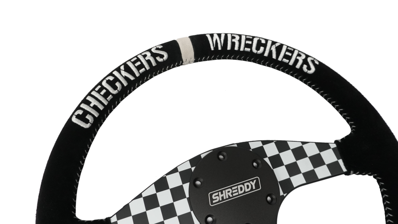 PRP X Shreddy Checkered Steering Wheel - Flat
