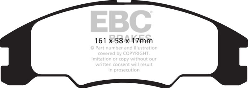 EBC 10-11 Ford Focus 1.6 Greenstuff Front Brake Pads thumbnail 4