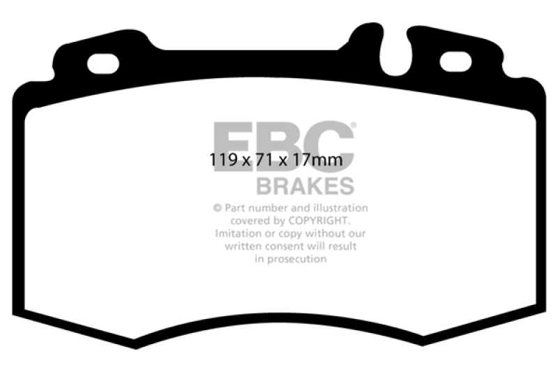 EBC 02-04 Mercedes-Benz C32 AMG (W203) 3.2 Supercharged Bluestuff Front Brake Pads thumbnail 4