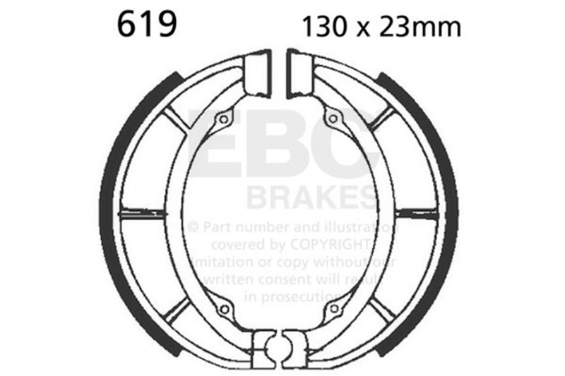 EBC 80-81 Suzuki PE 175 Rear Left Sintered R/HH Brake Pads