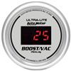 Autometer Ultra-Lite 2-1/16in 30INHG-30PSI Digital Silver Dial Vacuum/Boost Gauge w/ Red Led thumbnail 6