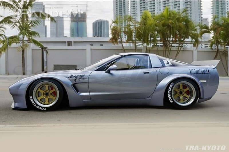 GReddy Pandem 97-04 Chevrolet Corvette C5 Fastback Coupe Rocket Bunny Full Widebody Aero Kit w/ Wing thumbnail 4