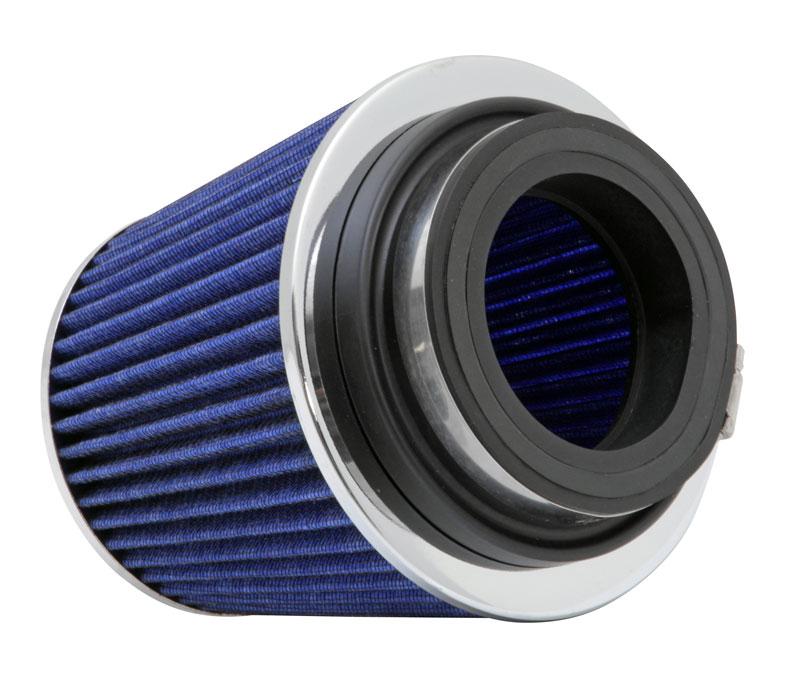K&N Universal Chrome Filter Multi Lingual 6in Od B X 5.5in H W/4in 3-1/2in 3in Dia Flg in v Top thumbnail 2