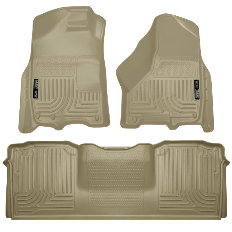 Husky Liners 10-12 Dodge Ram 2500/3500 Mega Cab WeatherBeater Combo Tan Floor Liners thumbnail 3