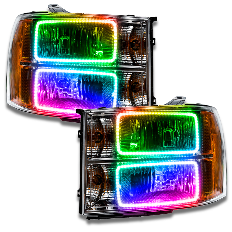 Oracle 07-13 GMC Sierra SMD HL - Square Ring Design - ColorSHIFT w/o Controller