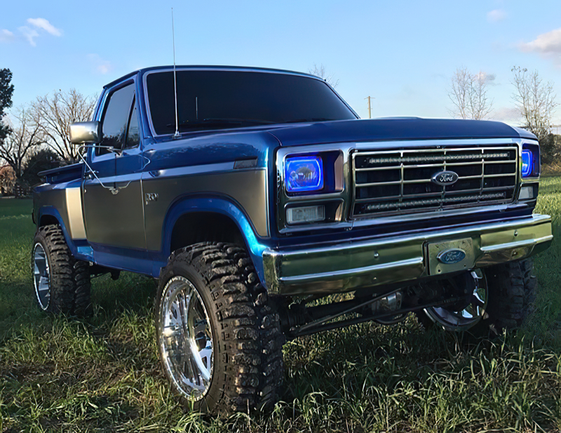 Oracle Pre-Installed Lights 7x6 IN. Sealed Beam - Blue Halo thumbnail 5