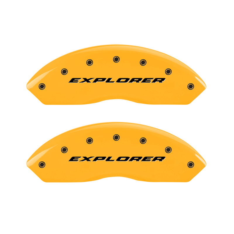 MGP 4 Caliper Covers Engraved Front & Rear Explorer Yellow Finish Black Char 2006 Ford Explorer thumbnail 4