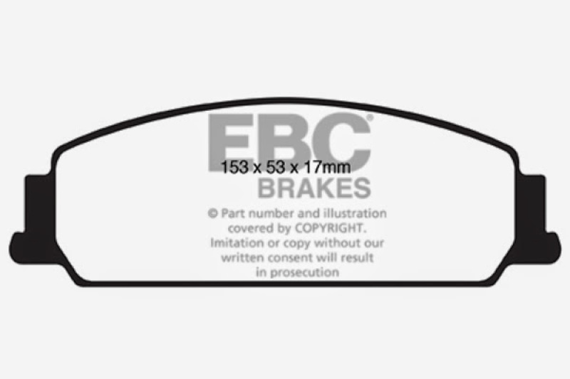 EBC 08-10 Pontiac G8 3.6 Yellowstuff Front Brake Pads thumbnail 7