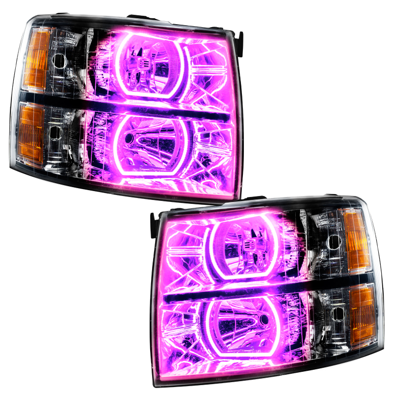 Oracle 07-13 Chevrolet Silverado SMD HL - Black - Square - ColorSHIFT w/ BC1 Controller thumbnail 7