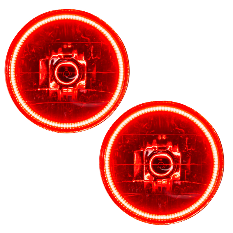 Oracle Lighting 97-06 Jeep Wrangler TJ Pre-Assembled LED Halo Headlights -Red thumbnail 2