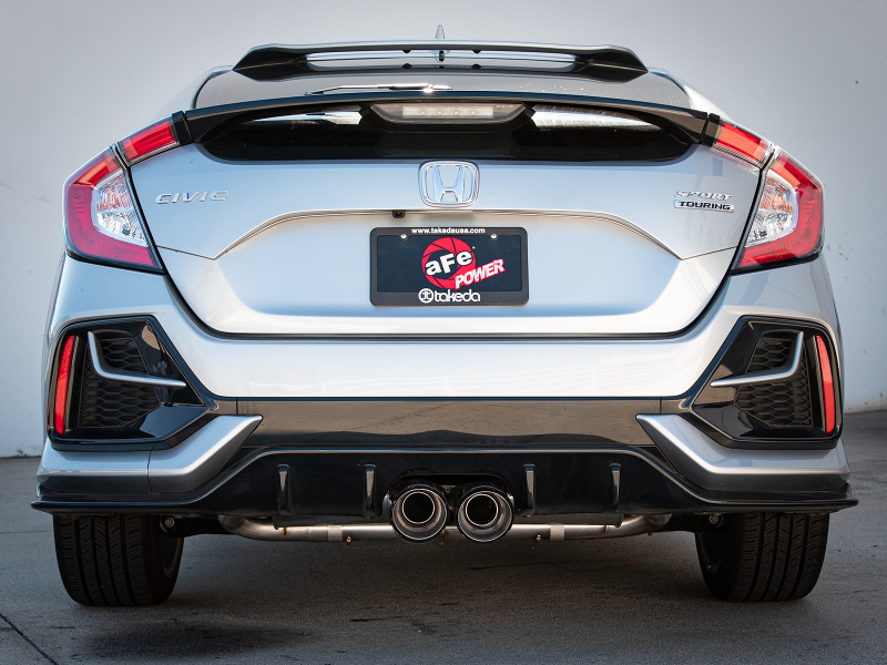 aFe Takeda 3in 304 SS Cat-Back Exhaust System w/CF Tips 17-20 Honda Civic Sport L4-1.5L (t) thumbnail 8