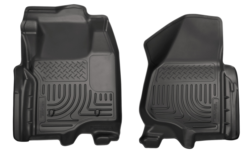 Husky Liners 11-12 Ford Super Duty Crew & Extended Cab WeatherBeater Front Row Black Floor Liners thumbnail 8