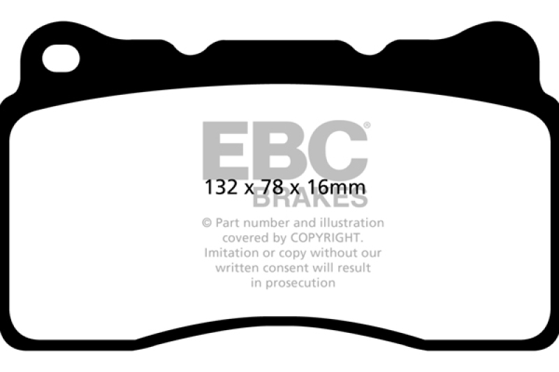 EBC 2016+ Chevrolet Corvette (C7) 6.2L Stingray Bluestuff Front Brake Pads thumbnail 4