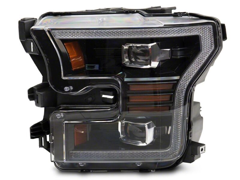 Raxiom 15-17 Ford F-150 LED Projector Headlights with LED Amber DRL- Black Housing- Clear Lens thumbnail 2