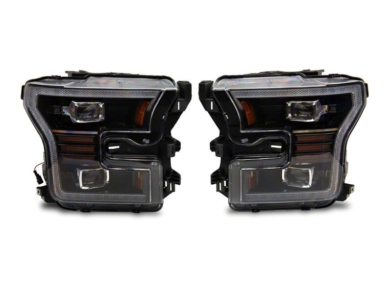 Raxiom 15-17 Ford F-150 LED Projector Headlights with LED Amber DRL- Black Housing- Clear Lens thumbnail 6