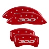 MGP 4 Caliper Covers Engraved Front & Rear 300/2017 Red Finish Silver Char 2014 Chrysler 300 thumbnail 4
