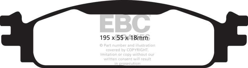 EBC 08-10 Ford Flex 3.5 Yellowstuff Front Brake Pads thumbnail 6