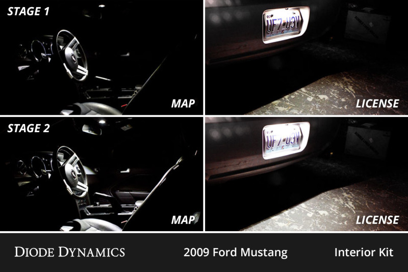 Diode Dynamics 05-09 d Mustang Interior LED Kit Cool White Stage 1 thumbnail 8
