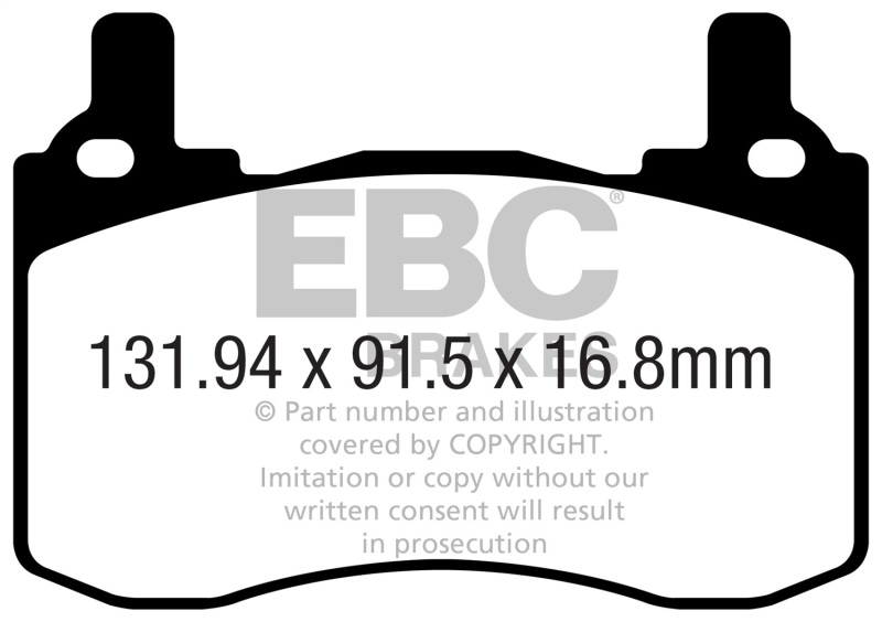 EBC Yellowstuff Rear Brake Pads | 2017+ Volvo S90 2.0L Turbo