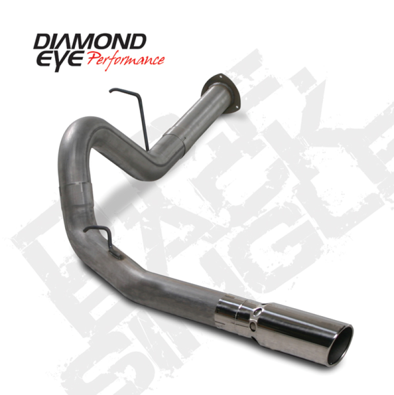 Diamond Eye KIT 4in DPF-BACK Single SS 07.5-10 CHEVY 6 6L 2500/3500 PCKGD BX46X14X14OD EL-PL