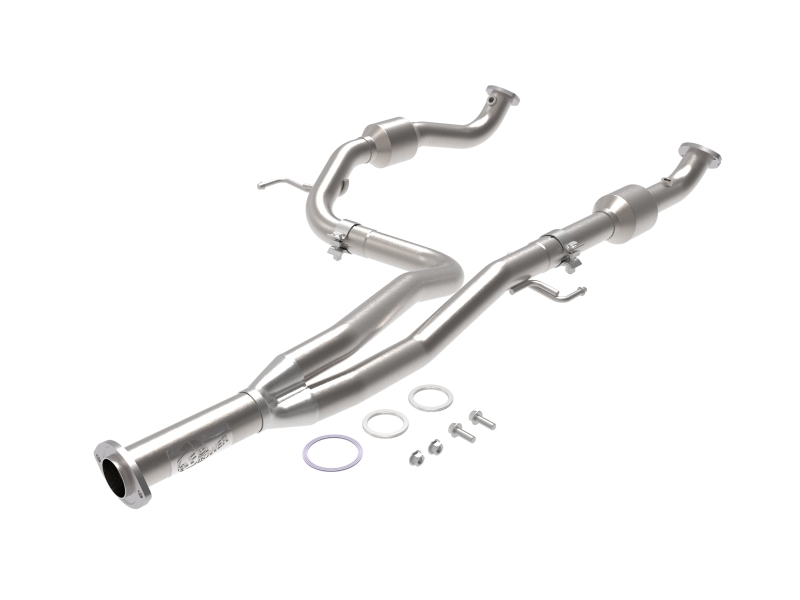aFe Toyota Tacoma 16-17 V6-3.5L Twisted Steel Y-Pipe w/ Cat thumbnail 2