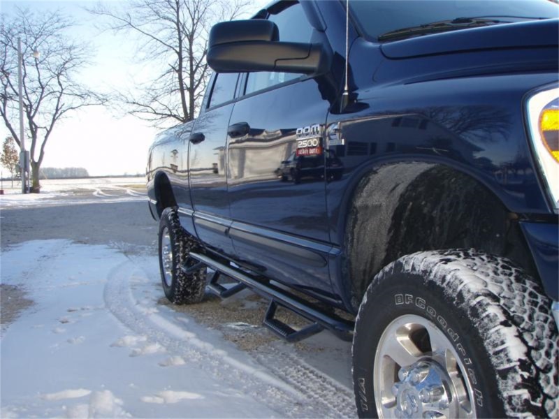N-Fab Nerf Step 02-08 Dodge Ram 1500/2500/3500 Quad Cab 6.4ft Bed - Gloss Black - Bed Access - 3in thumbnail 5